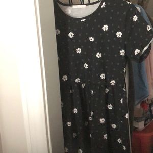 Black vans flower dress